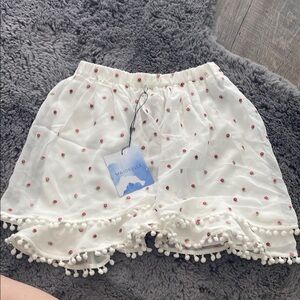 MAJORELLE White Skort with Pink Floral Accents